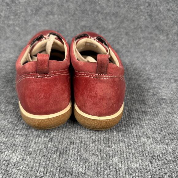 New Ecco Womens EU 40 US 9 Chase Leather Sneakers Brown Lace Up Comfort Flats - Picture 6 of 9